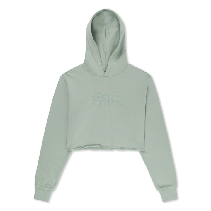 WOMENS CROP HOOD ANGELS - SAGE
